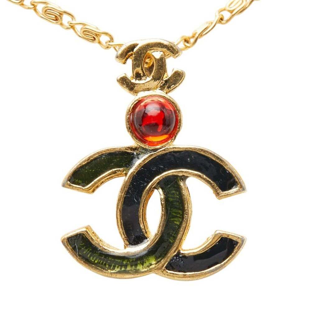 CHANEL Authentic Black Logo Necklace - Picture 2 of 7